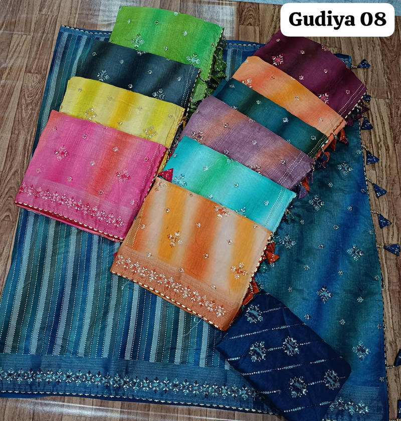 Gudiya 08 By Kalpatru Pallu Work Dolla silk Sarees Wholesale Shop In Surat